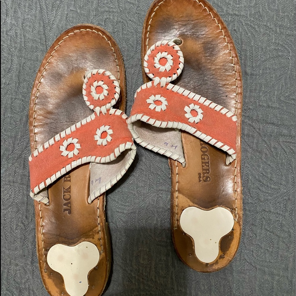 Pink suede Jack Rogers